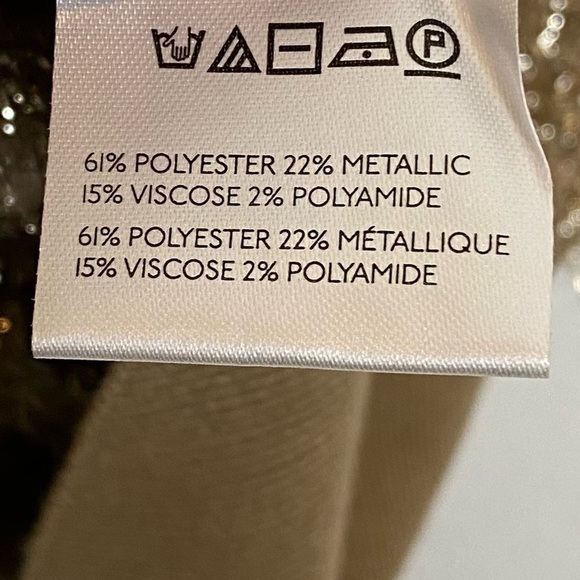 Anthropologie Maeve Violette Short-Sleeve Tinsel Sweater in Honey - Picture 5 of 6